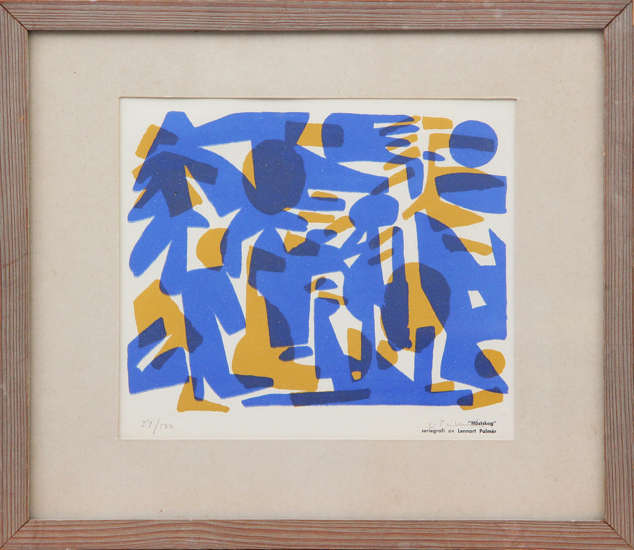 LENNART PALMËR. SERIGRAPH "Höstskog" signed.