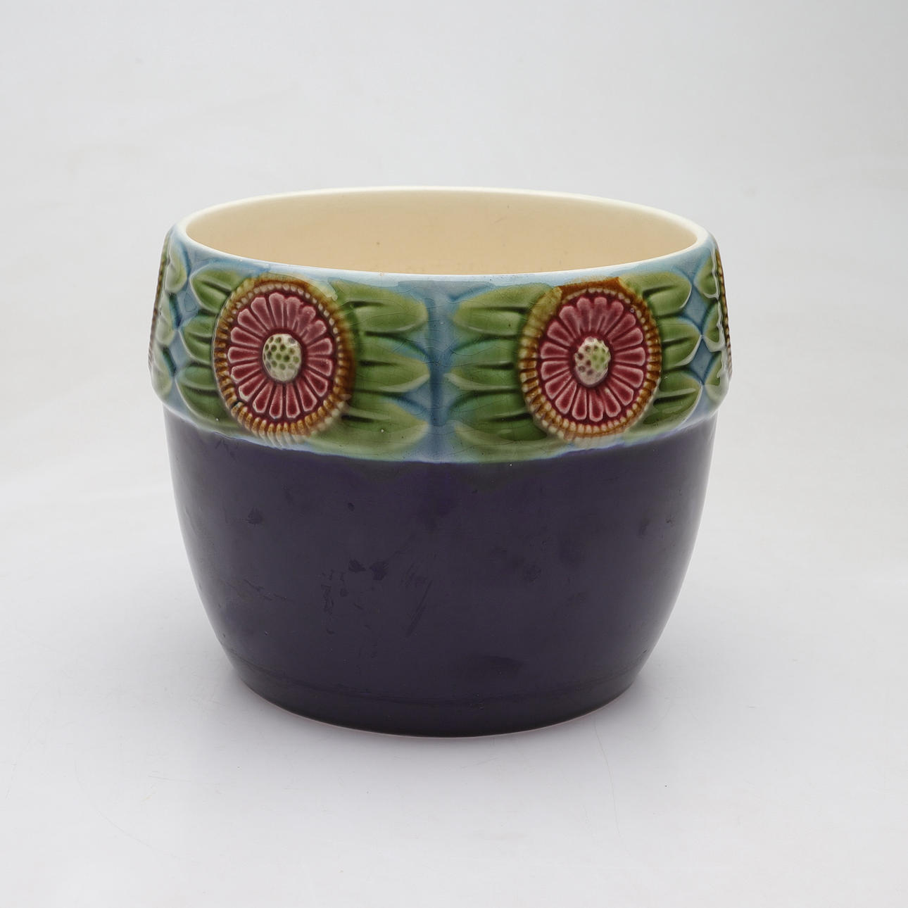 JARDINIÈRE, earthenware, Art Nouveau, first half of the 20th century ...