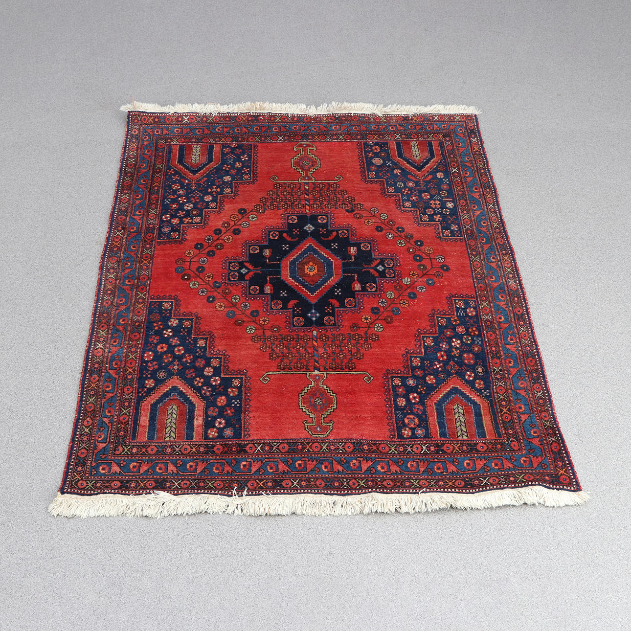 AFSHAR. Hand-knotted, wool on cotton warp.