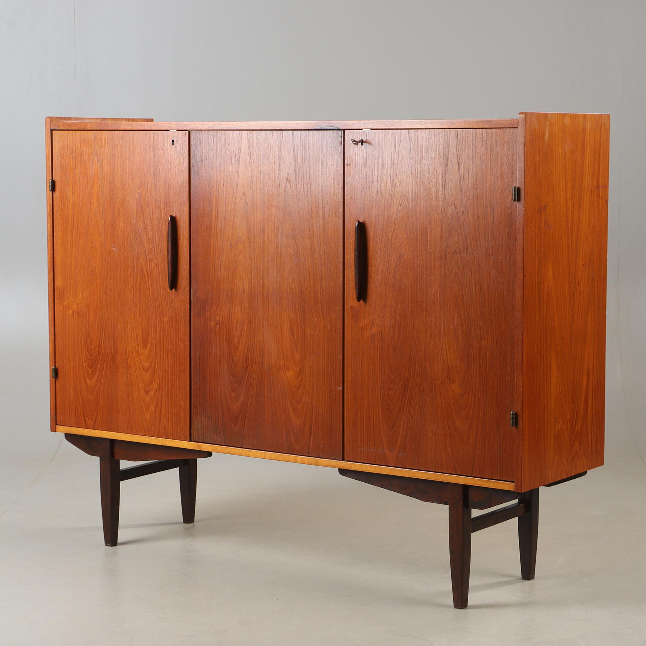 SIDEBOARD, teak and beech, mid-20th century.
