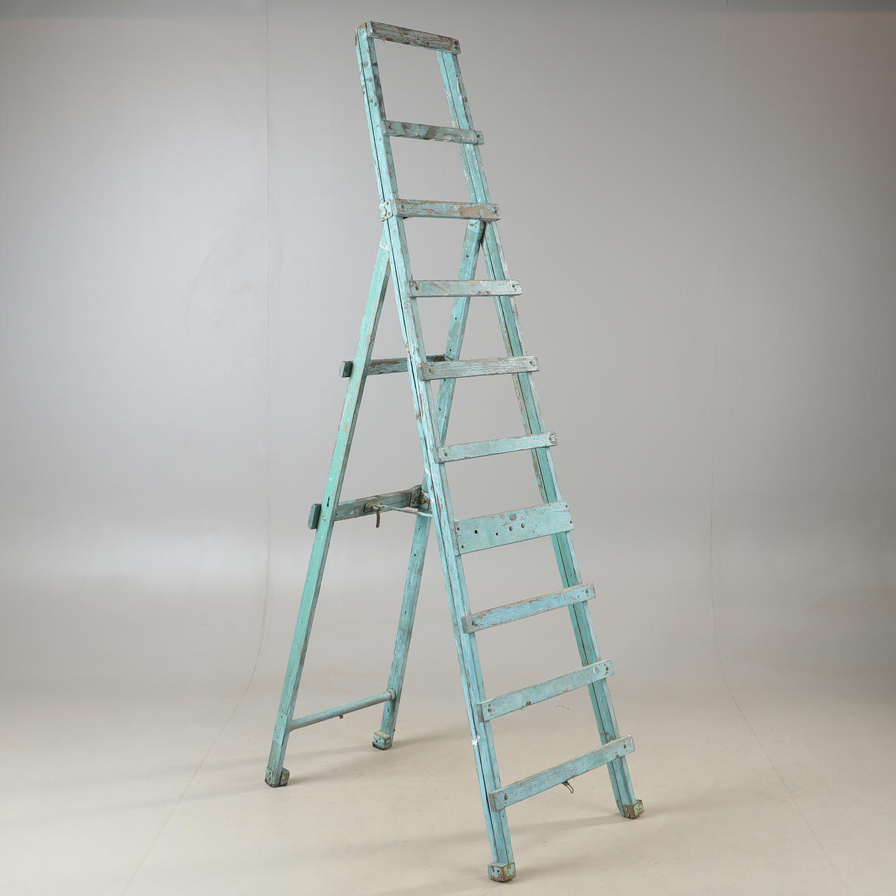 LADDER, painted, mid-20th century.