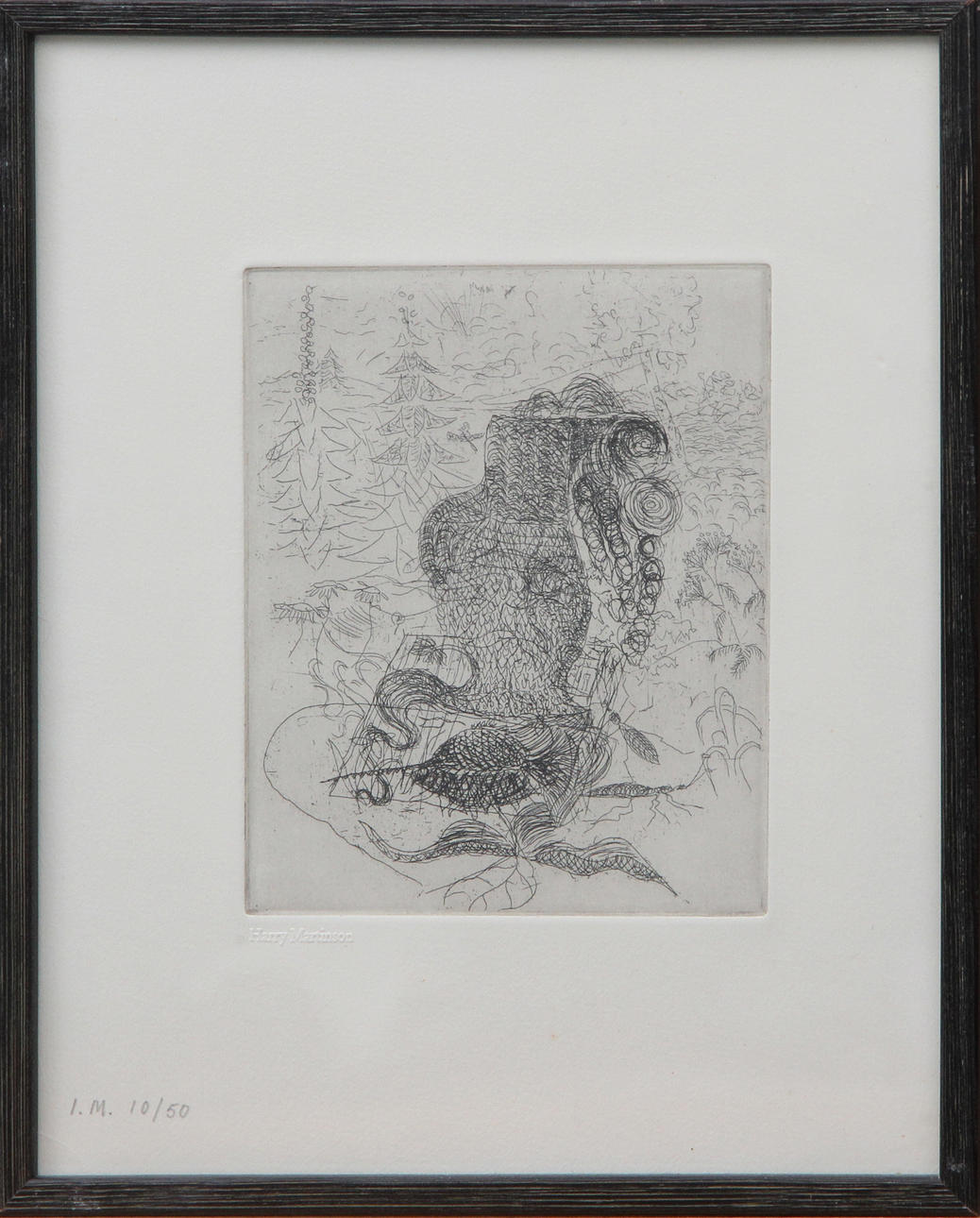 PICTURES, 4 pcs, including etchings, signed.