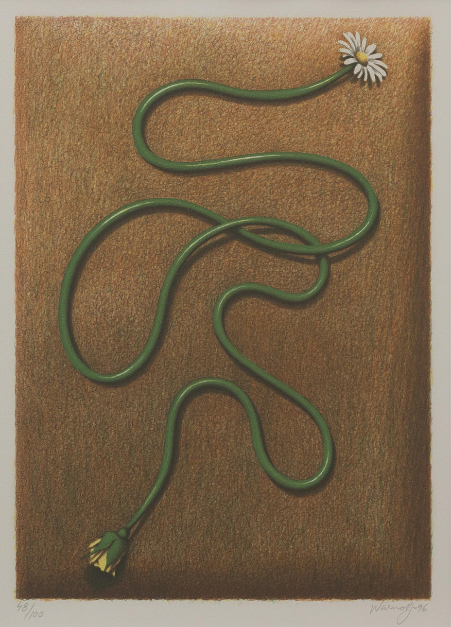 BERTIL  WARNOLF. Composition, lithograph, signed and dated -96.