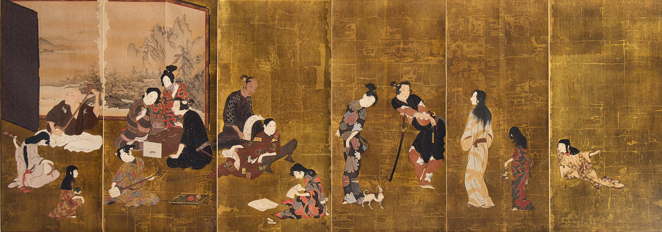 PRINT depicting "Hikone byōbu" (彦根屏風).