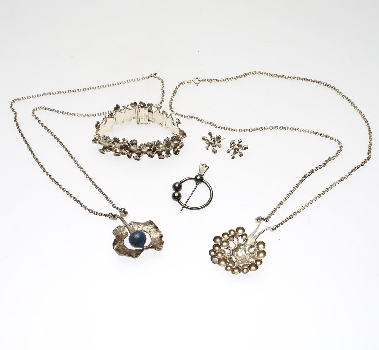 SMYCKEN, 6 delar, silver, totalvikt ca 163 g.