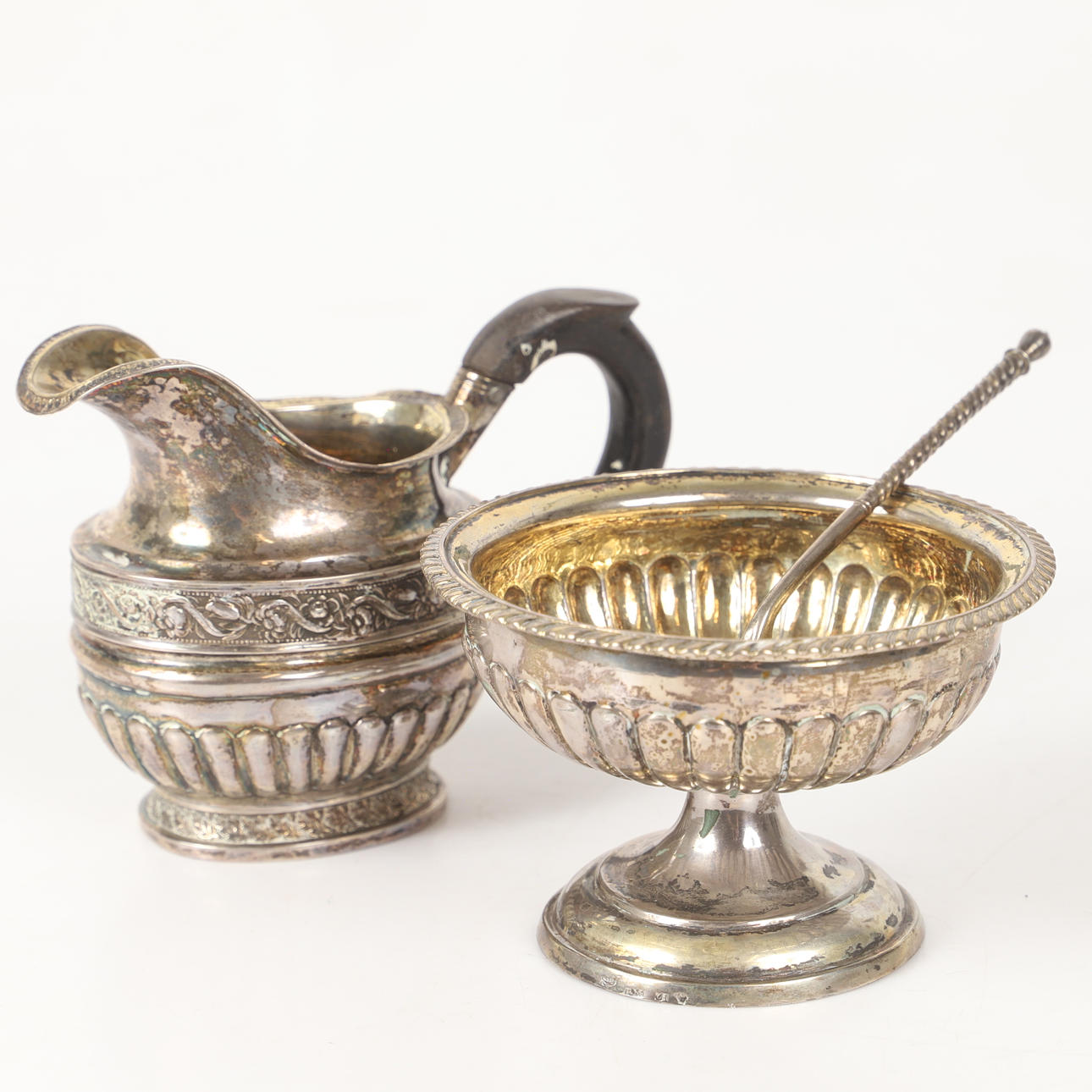 SERVING SET, 3 pieces, silver, Russia, 19th century.