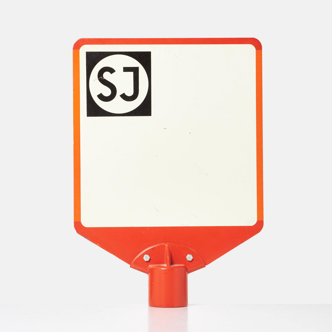 SIGN. SJ, orange, for pole mounting.