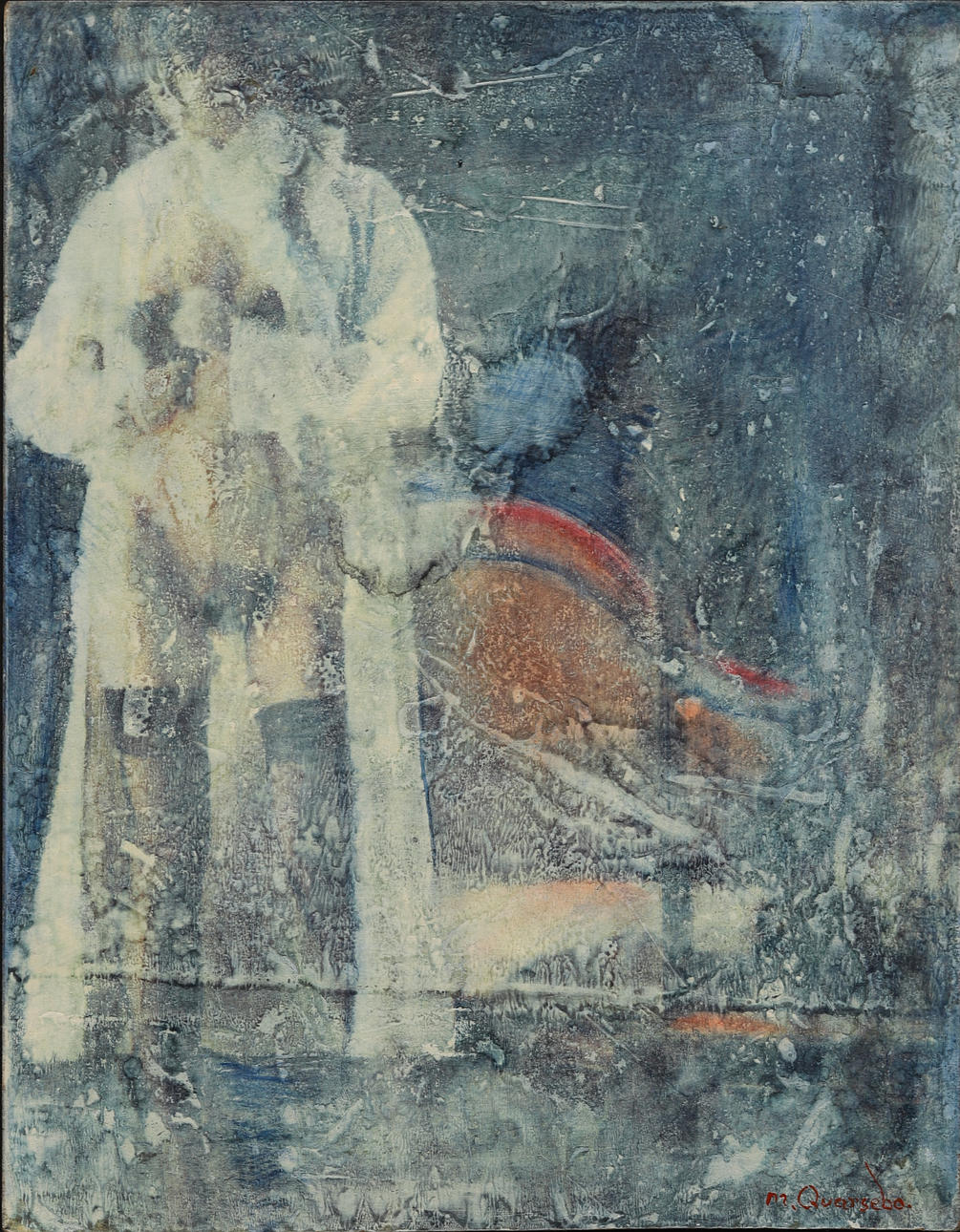 MICHAEL QVARSEBO. Mixed media, signed and dated 1987.