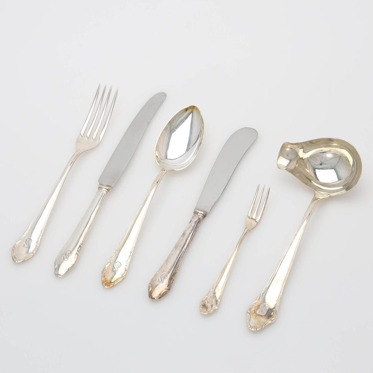 SAMLING BESTICK, 46 delar, nysilver, " Haga".