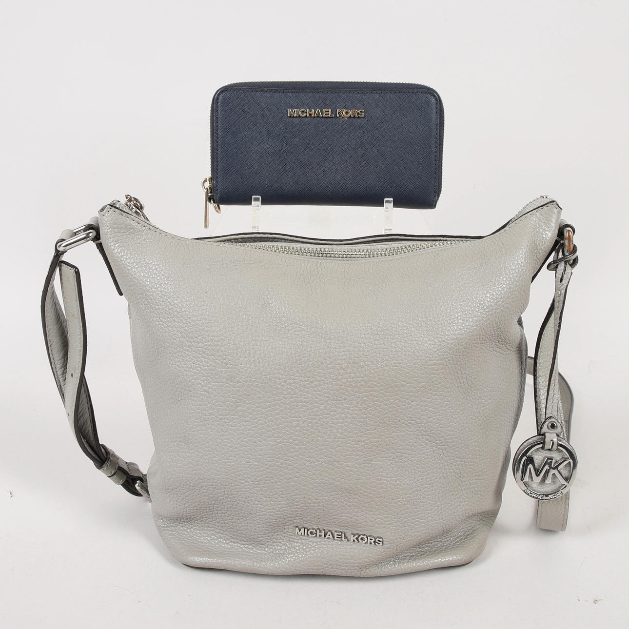 HANDBAG & WALLET, leather, Michael Kors.