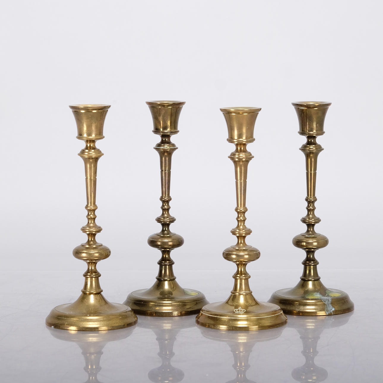 CANDLESTICKS, Skultuna, no. 1607, 4 pcs, Brass.