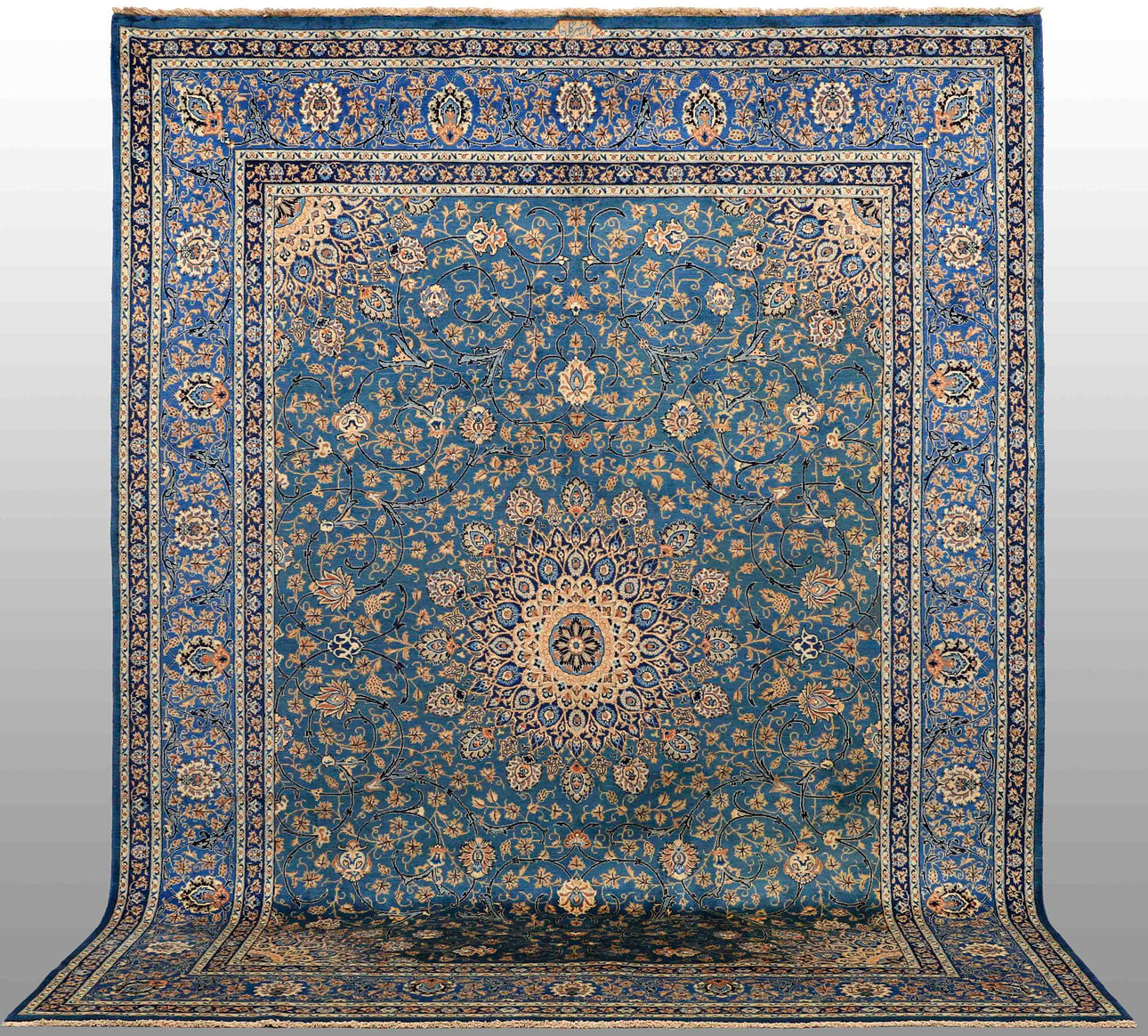 CARPET. Kashmar signed, 386 x 292 cm.