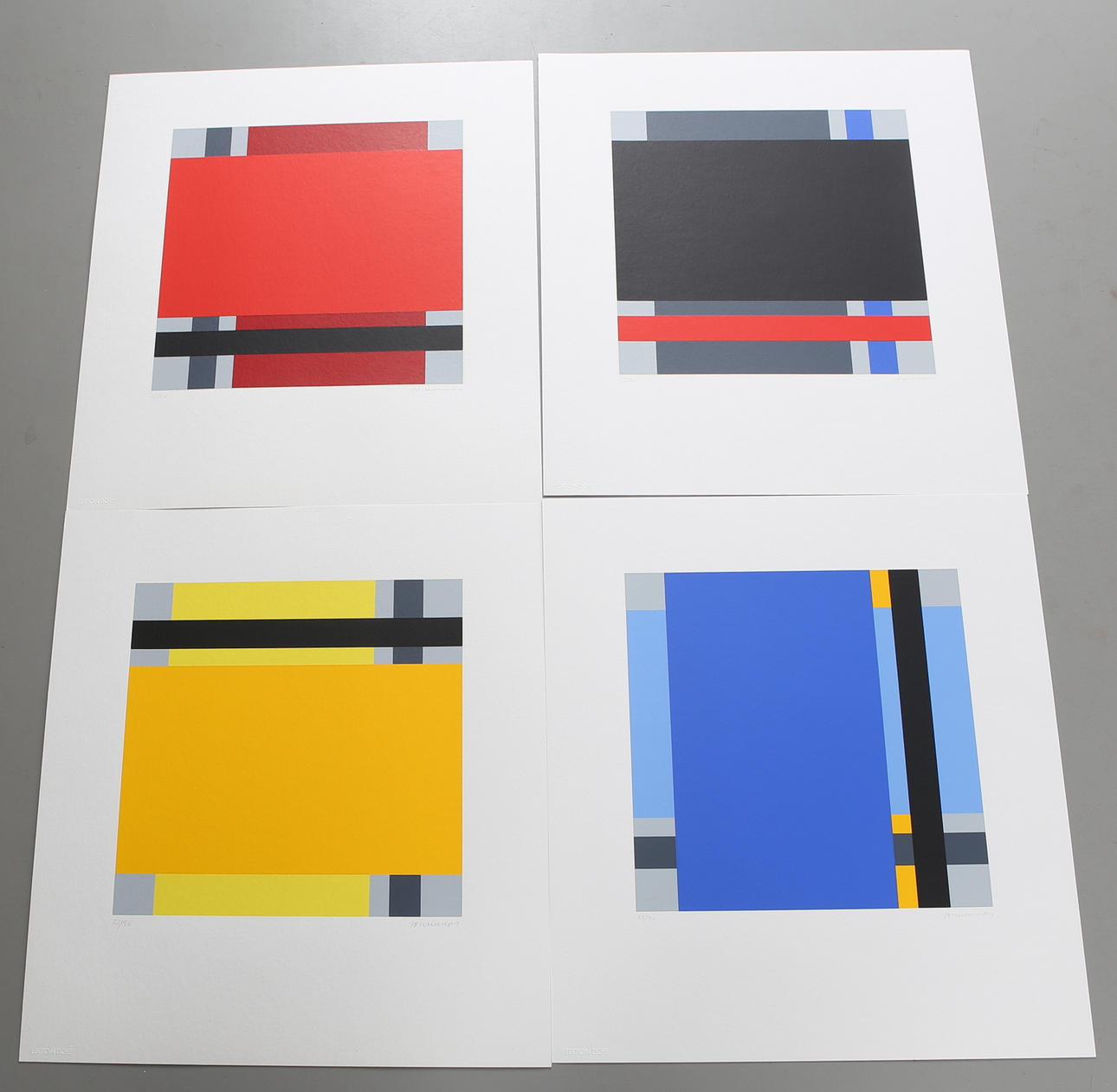 JO NIMEYER. Parti serigrafier, 4 st, signerade, numrerade (1).