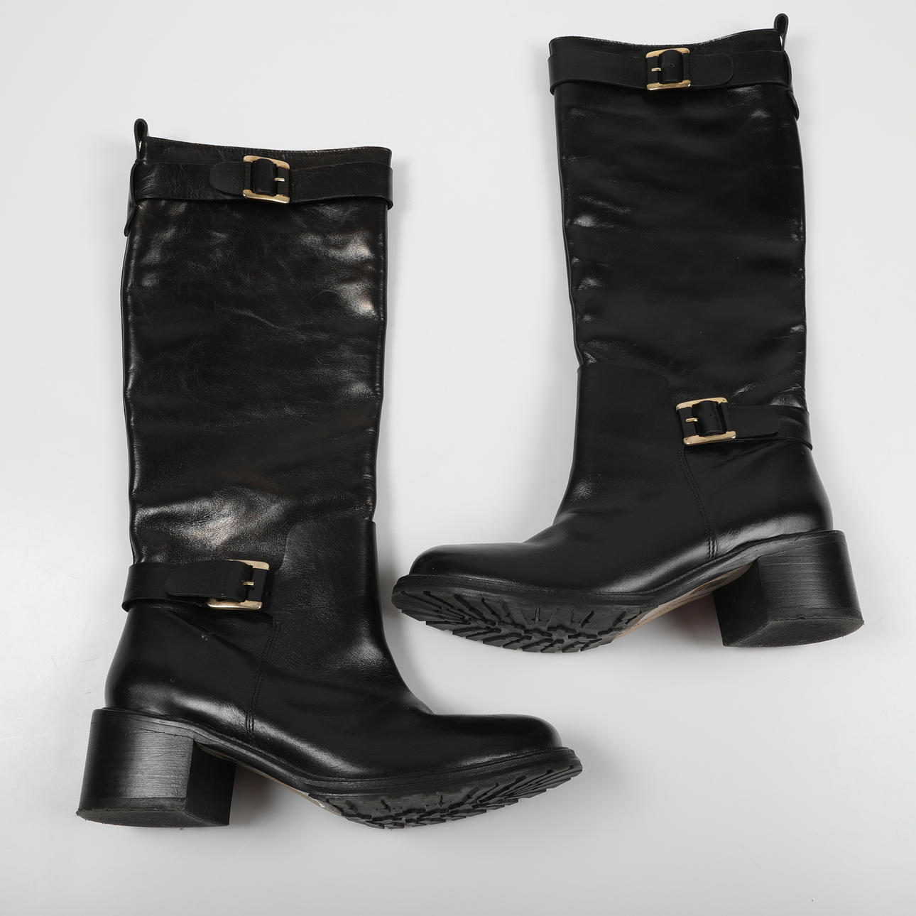 BOOTS, black leather, Nilson skor.