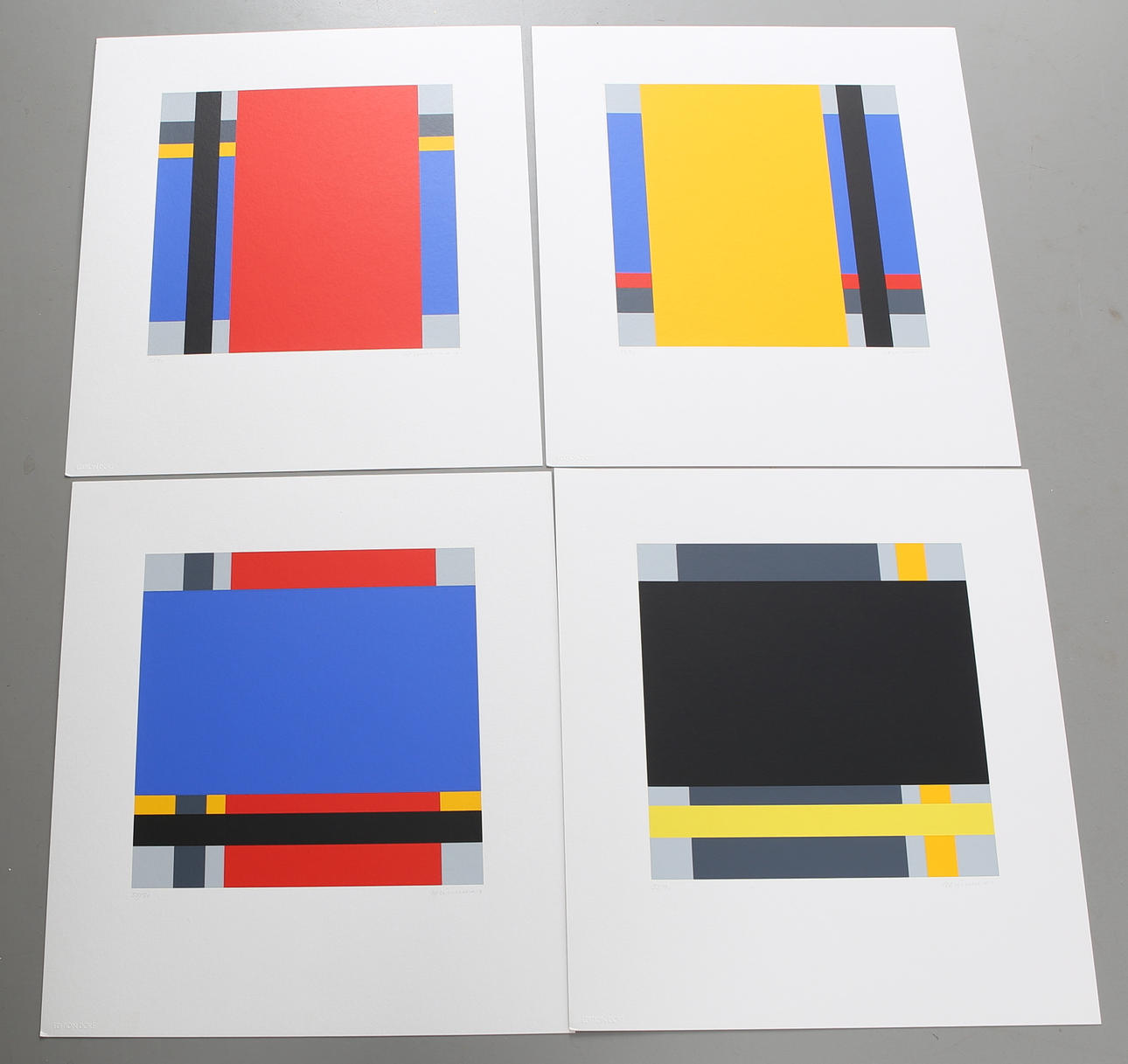 JO NIMEYER. Parti serigrafier, 4 st, signerade, numrerade (2).