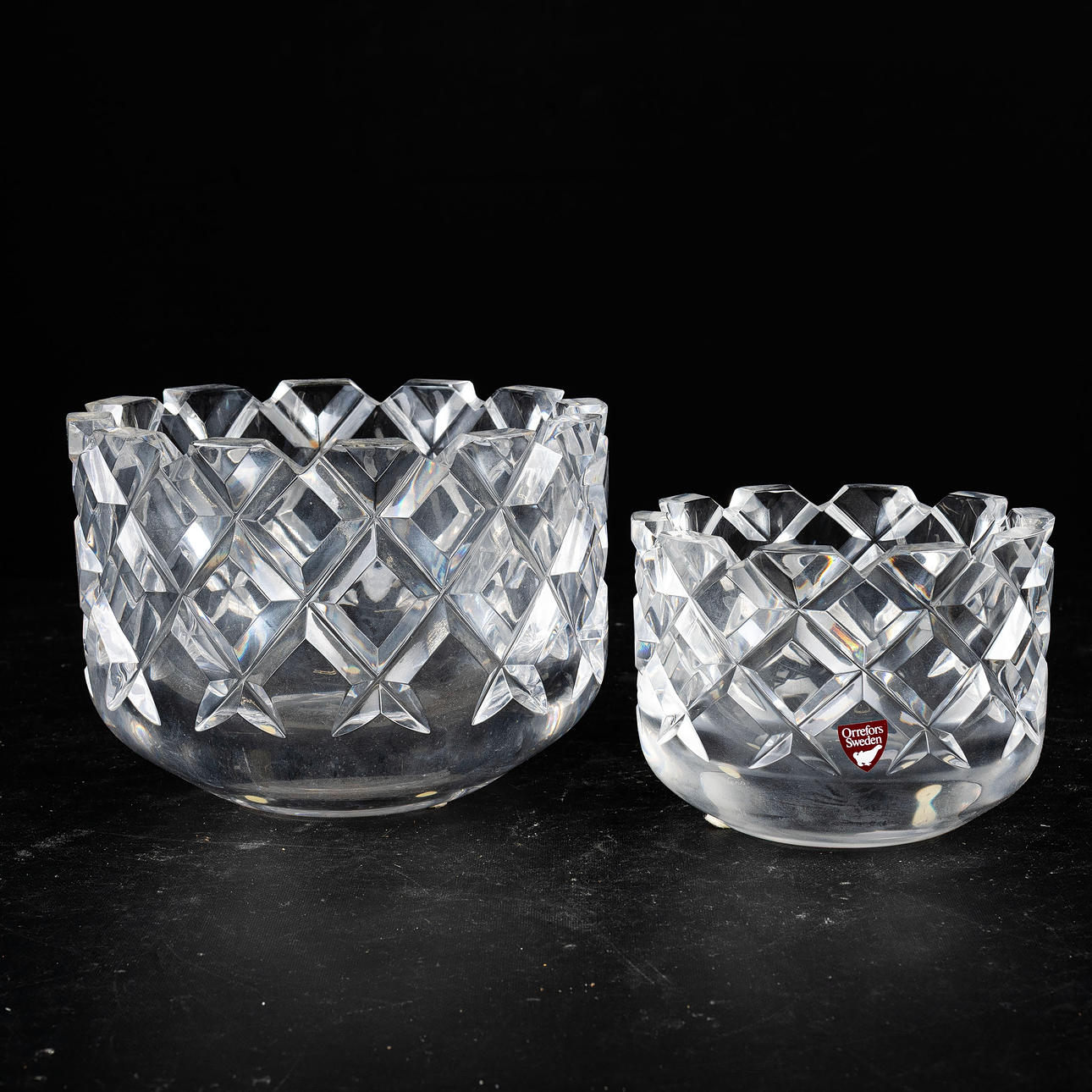 GUNNAR CYRÉN. Bowls, 2 pcs "Sofiero" Orrefors.