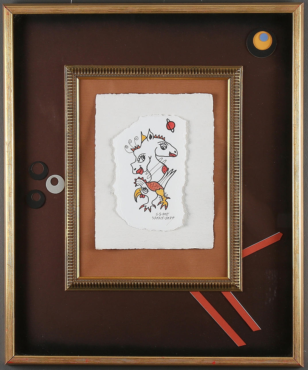 SVEN GÖRAN (S G SON) SVENSSON. Surrealistisk motiv, tusch och akvarell, signerad.