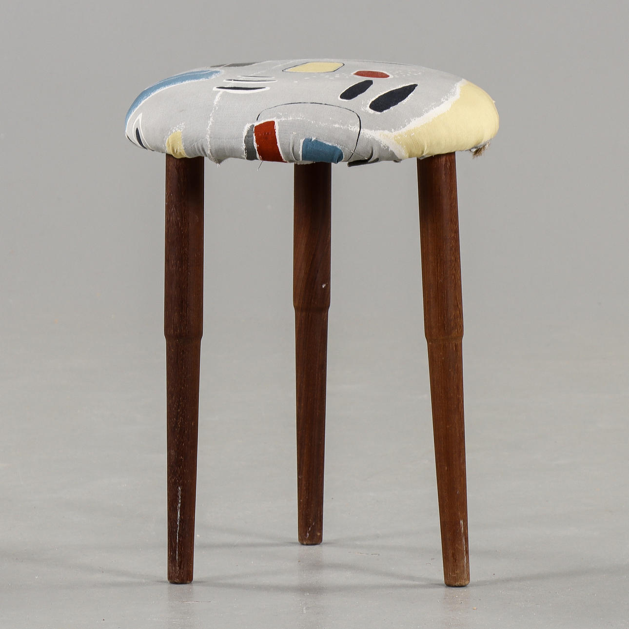 STOOL, three-legged, 1960s.
