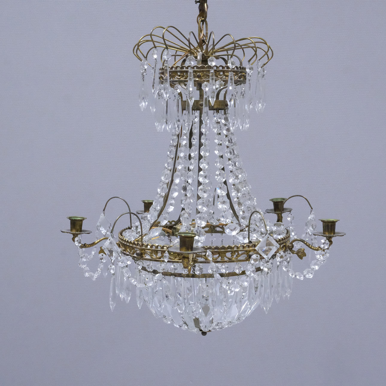 CHANDELIER, GUSTAVIAN STYLE.