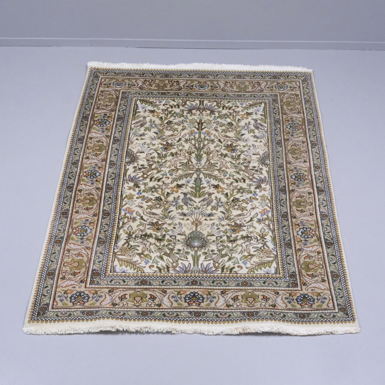 HAND-KNOTTED CARPET, FIGURAL, TABRIZ PATTERN, NESSIMS.