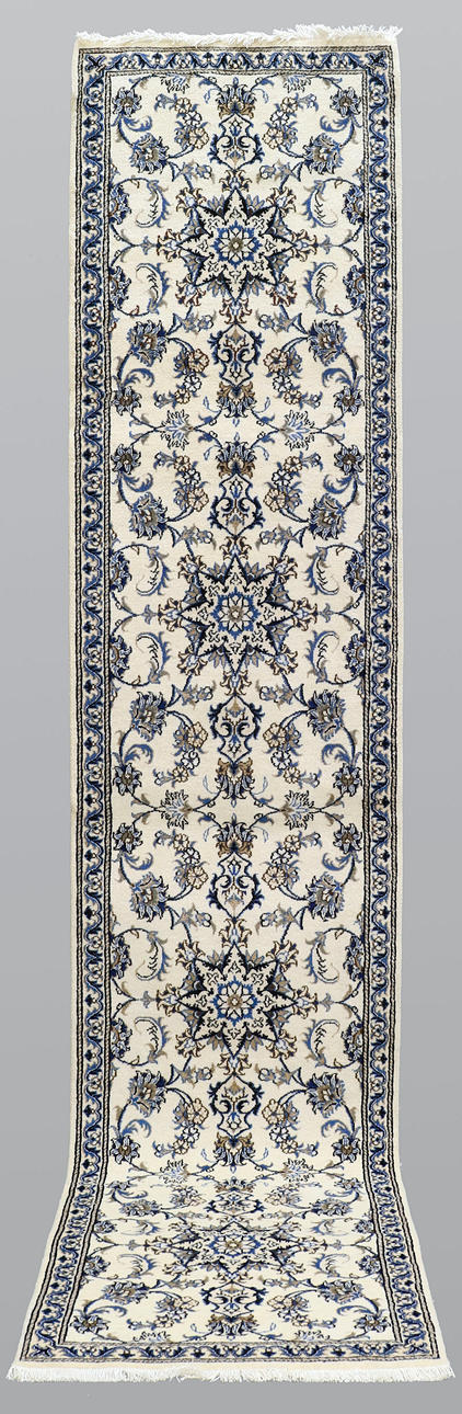 ORIENTAL CARPET. Nain runner, 397 x 82 cm.