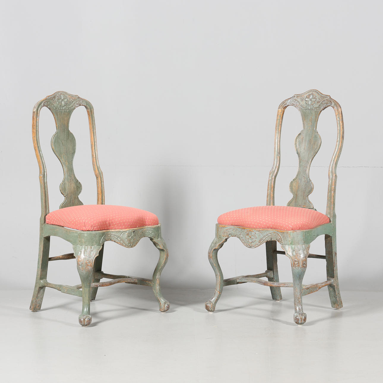 CHAIRS, A pair, Rococo, 18th century.
