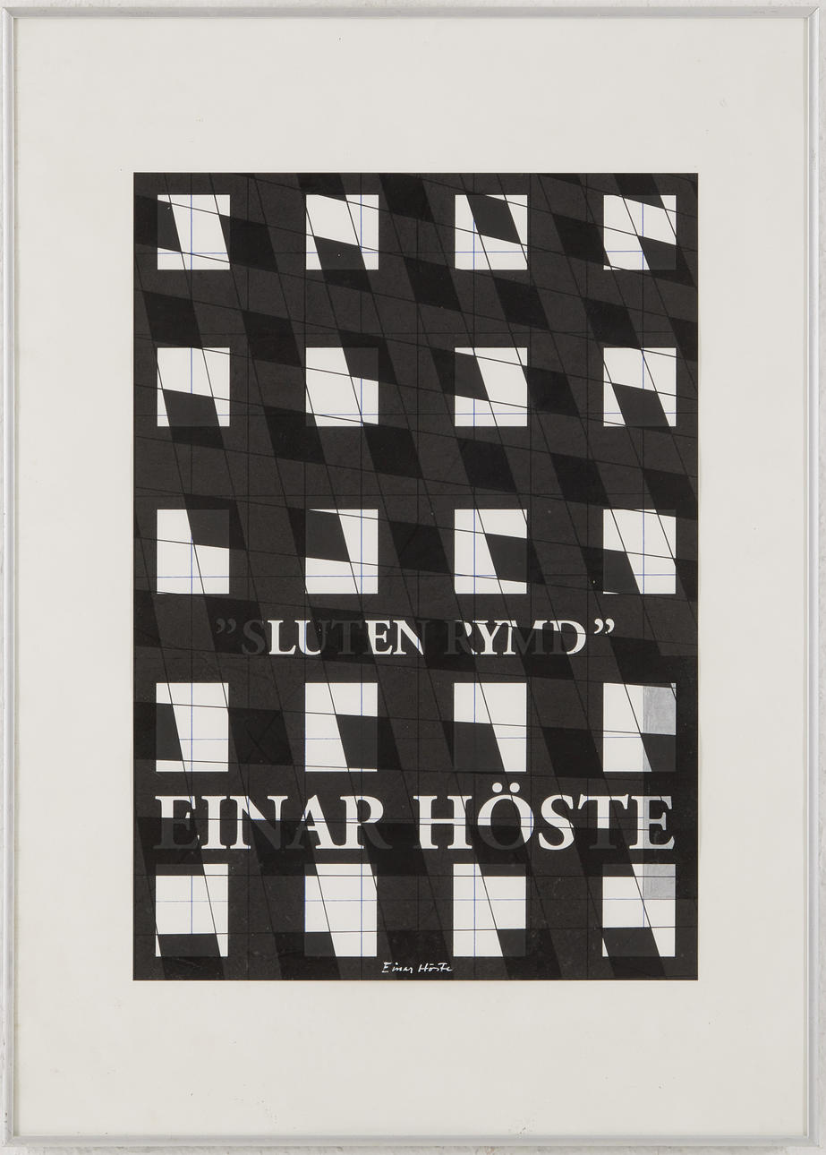 EINAR HÖSTE (1930-2013). "Sluten rymd", signed, serigraph.