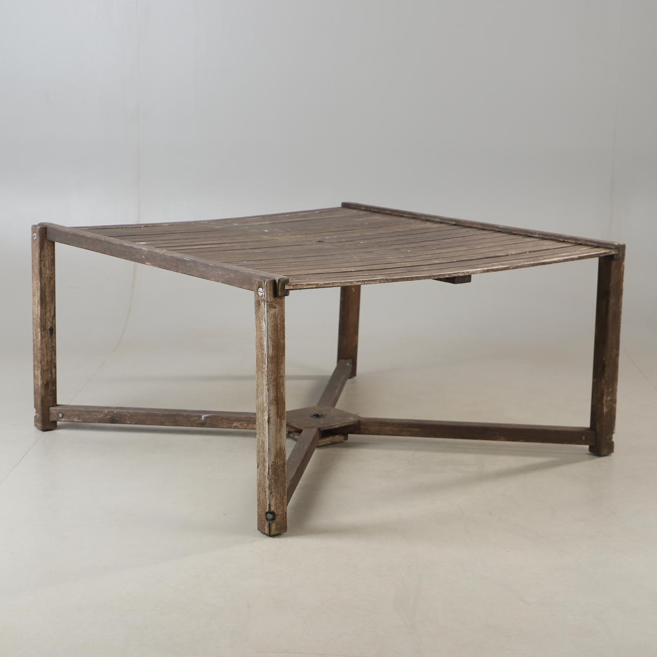 ELSA STACKELBERG. Garden table, pine, Fri form.