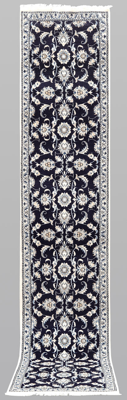 ORIENTAL CARPET. Nain runner, 388 x 79 cm.