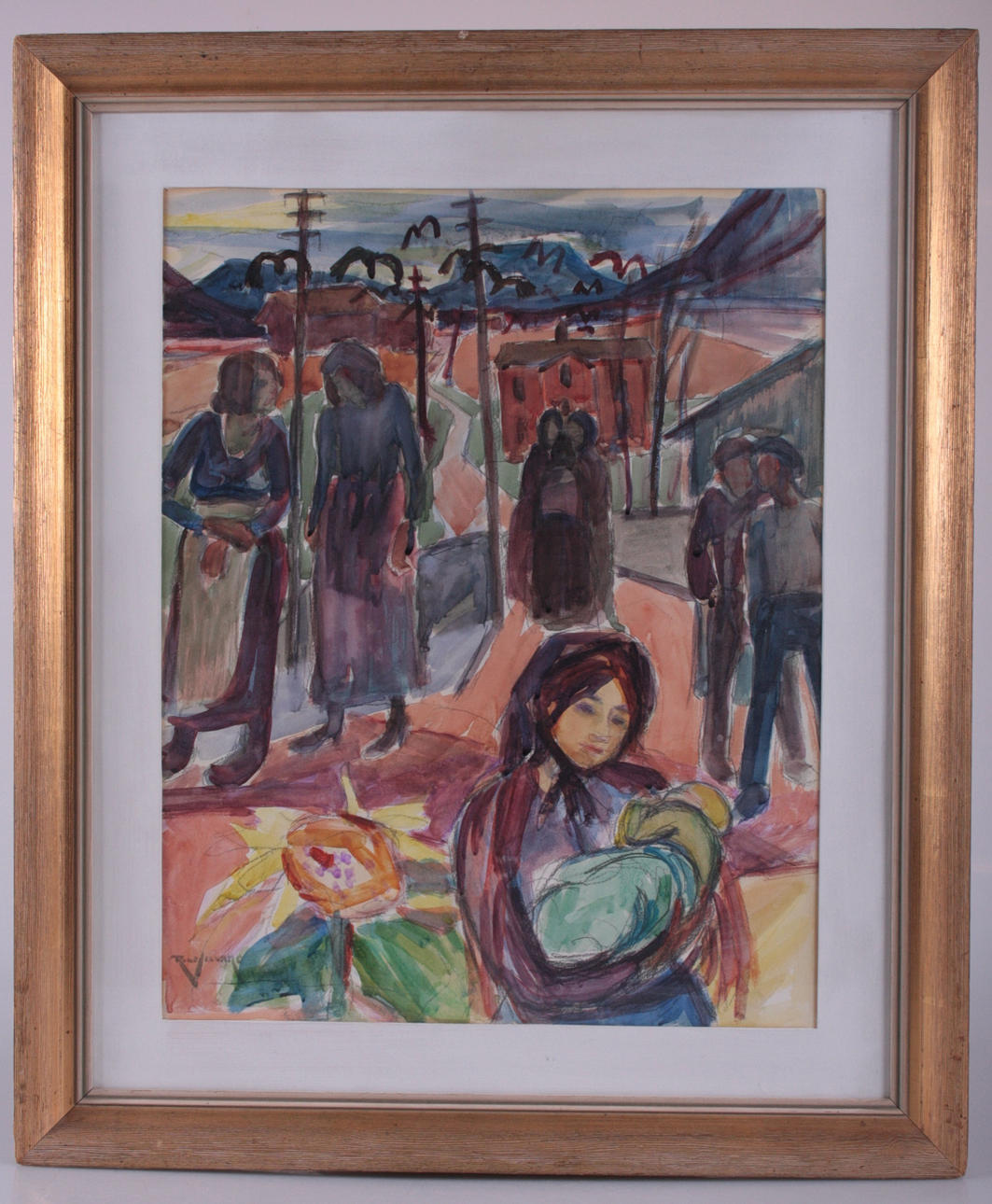 RUNE SIGVARD. akvarell, signerad.