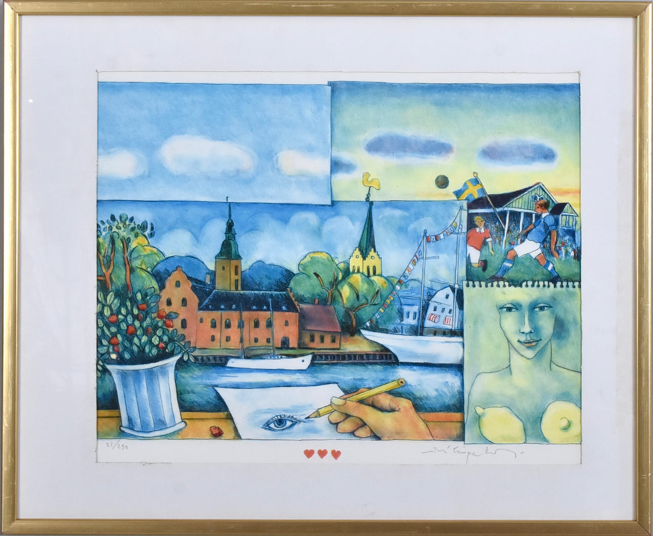 JUSSI TAIPALEENMÄKI. Colour lithograph.