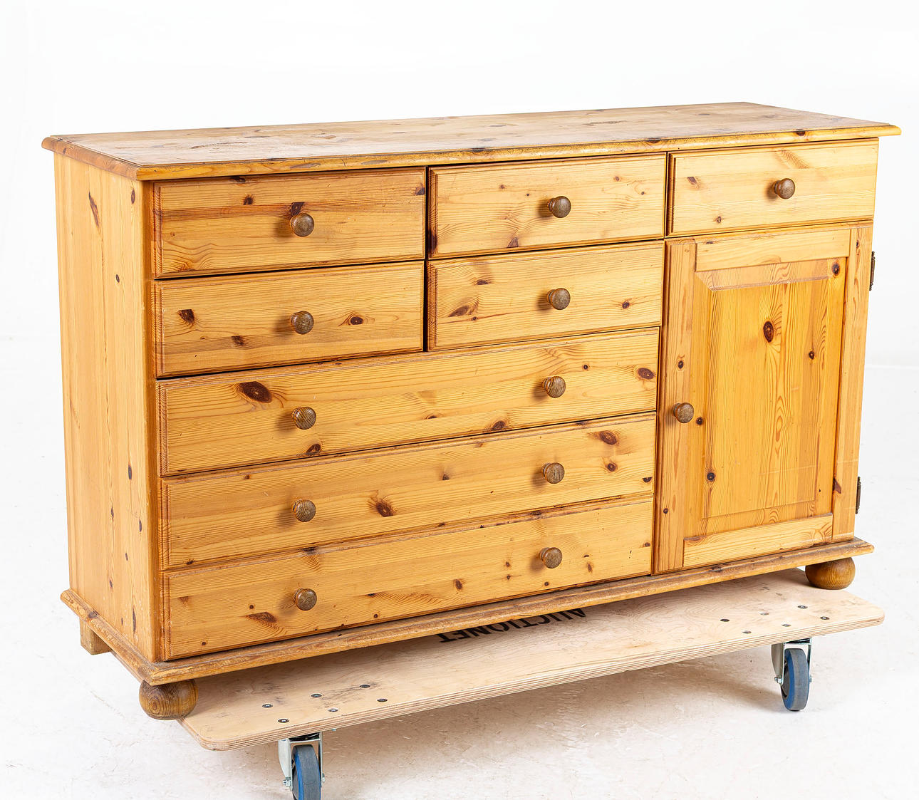 SIDEBOARD, pine, late 20th century.