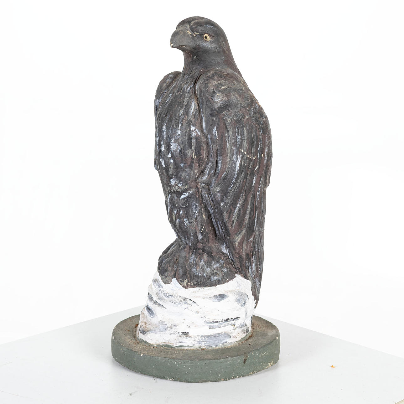 GARDEN SCULPTURE, stone composite, eagle.