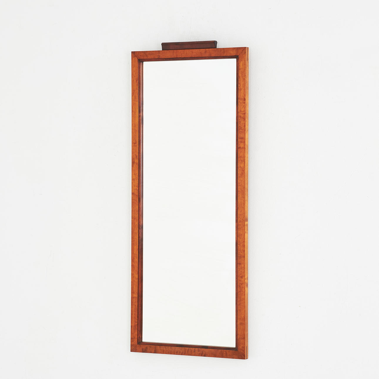 MIRROR. 1930s, stained birch.