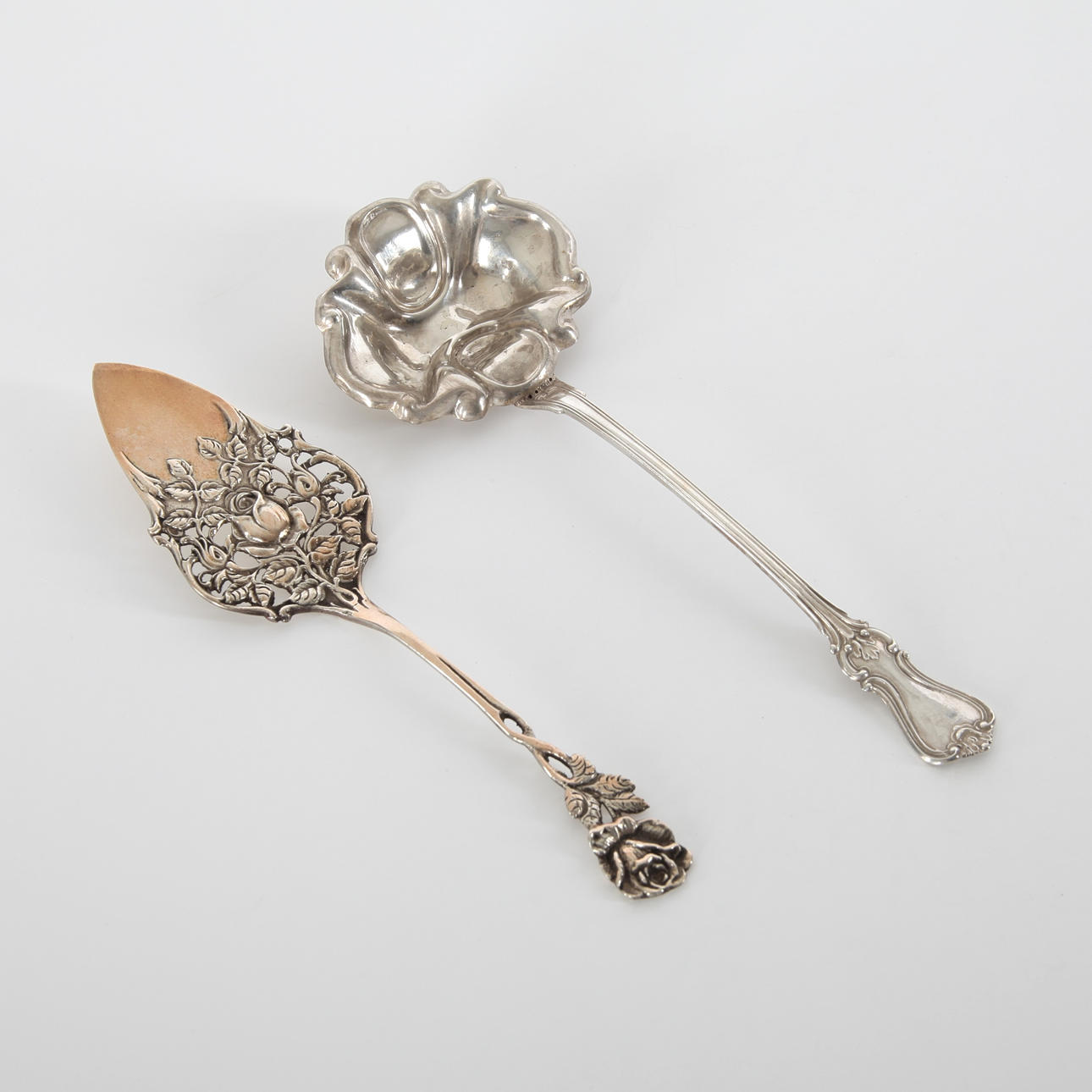 LADLE AND CAKE SLICE, silver, Sweden, 1863 and 1965. Silver & Metals ...