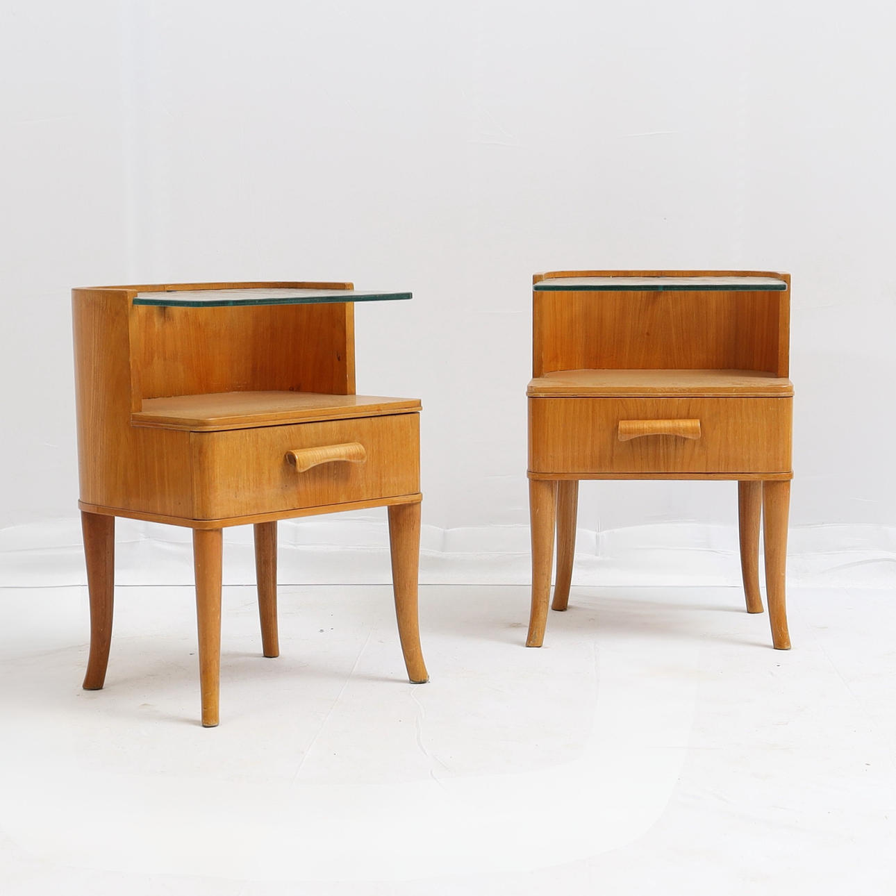 BEDSIDE TABLES A PAIR, 1940s, Swedish modern.