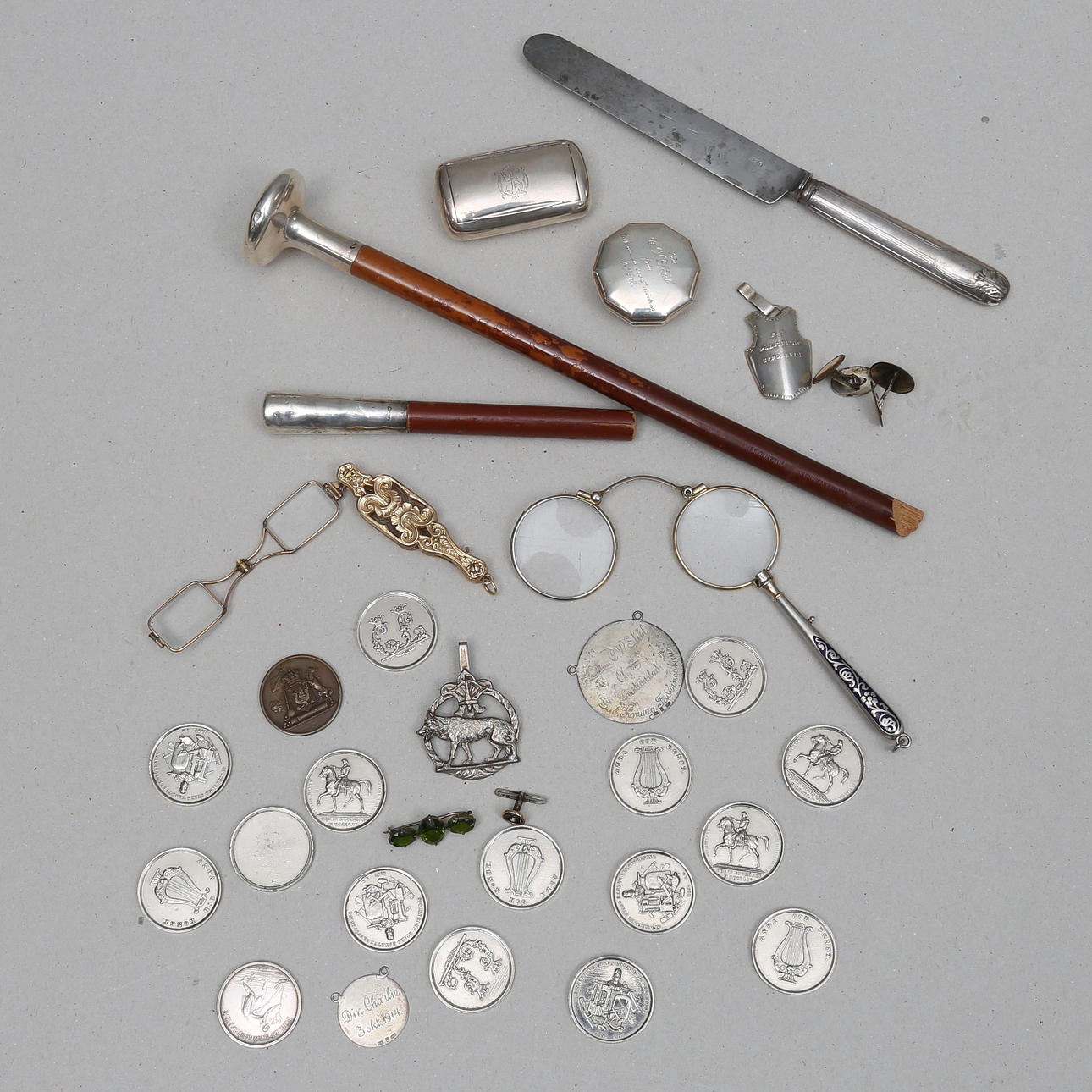 PARTI DIVERSE, delvis, silver, 1800/1900-tal.