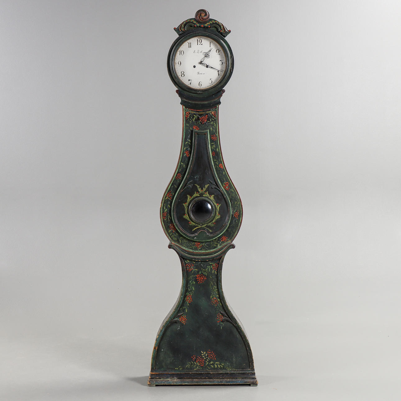 LONGCASE CLOCK Rococo style, 19th century.