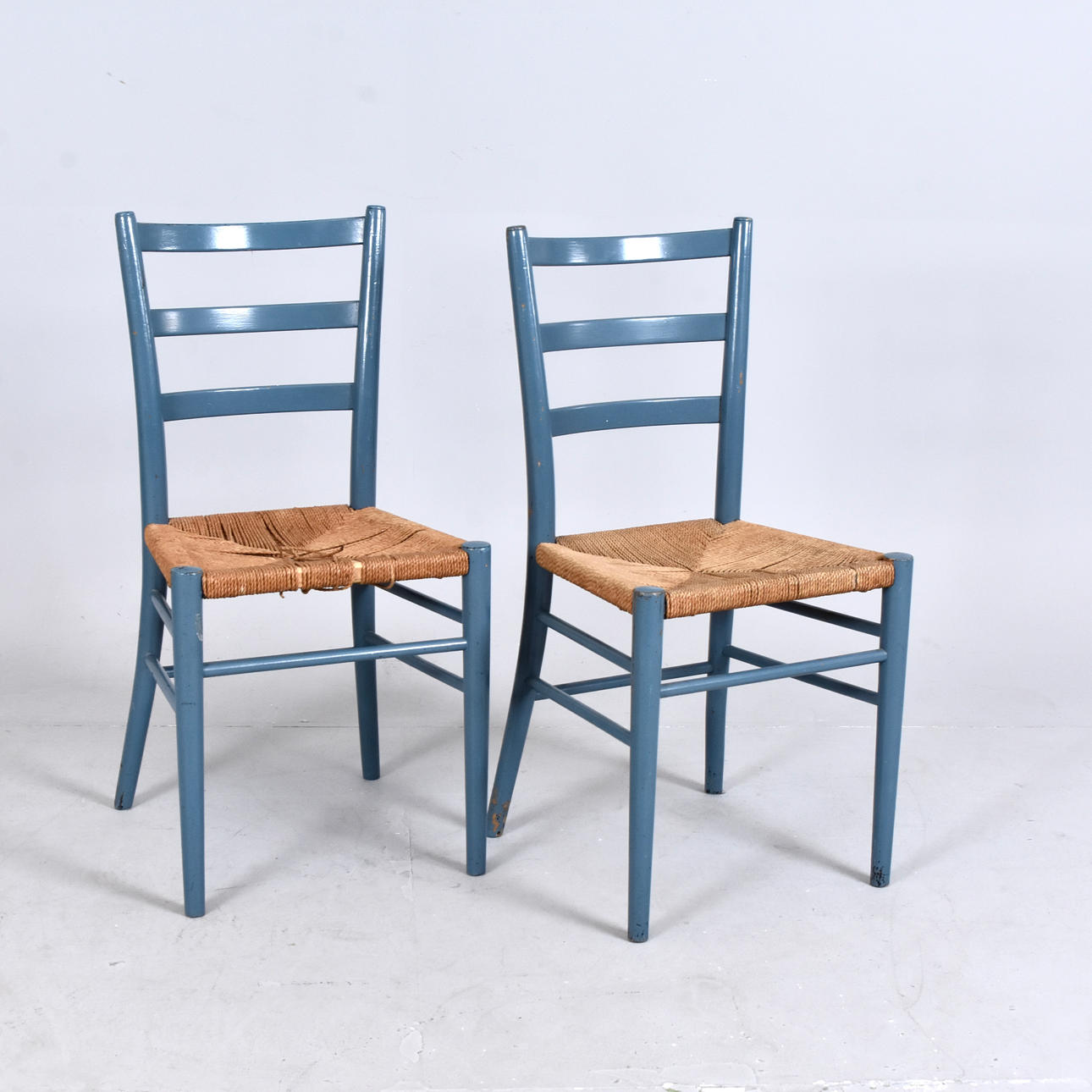 CHAIRS, 2 pcs rattan/wood.