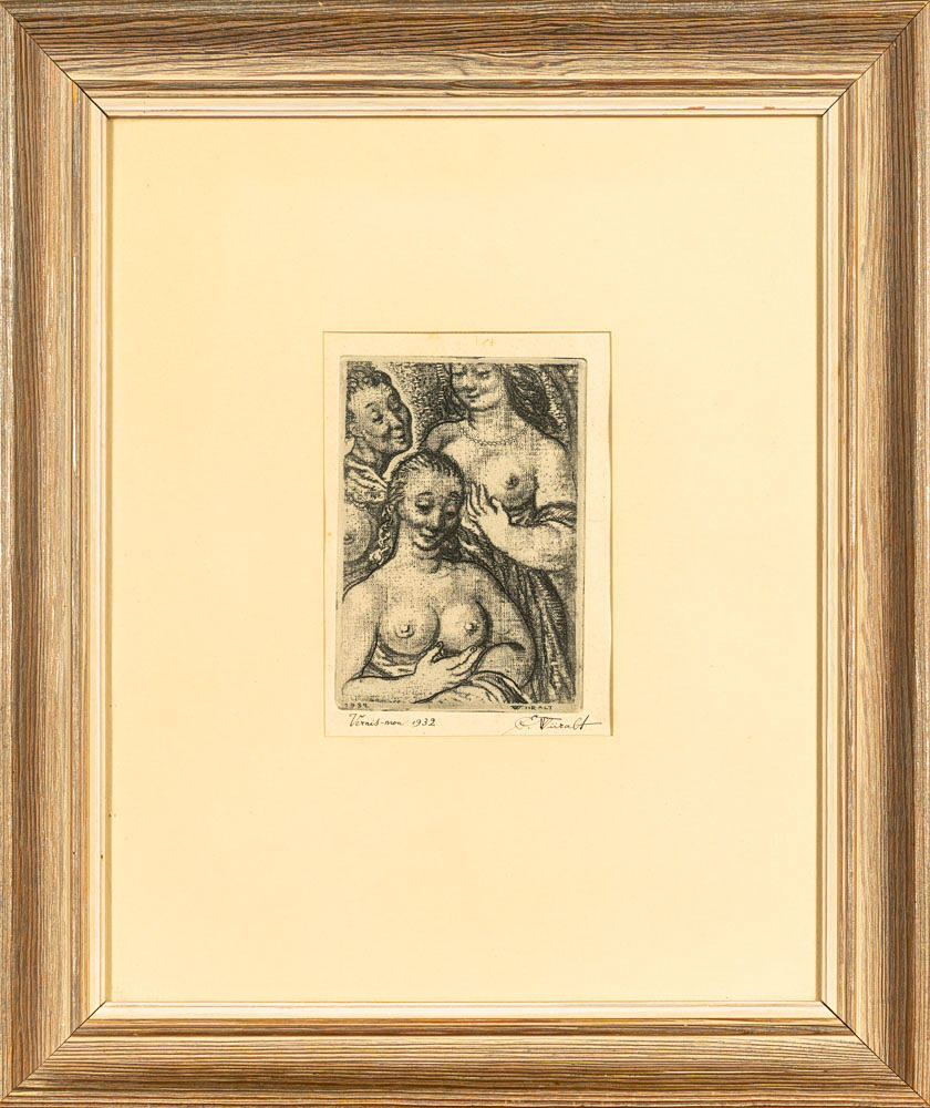 EDUARD WIIRALT. Etching, signed & dated 1932.