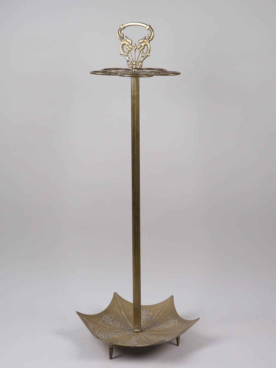 UMBRELLA STAND, brass, 20th century.