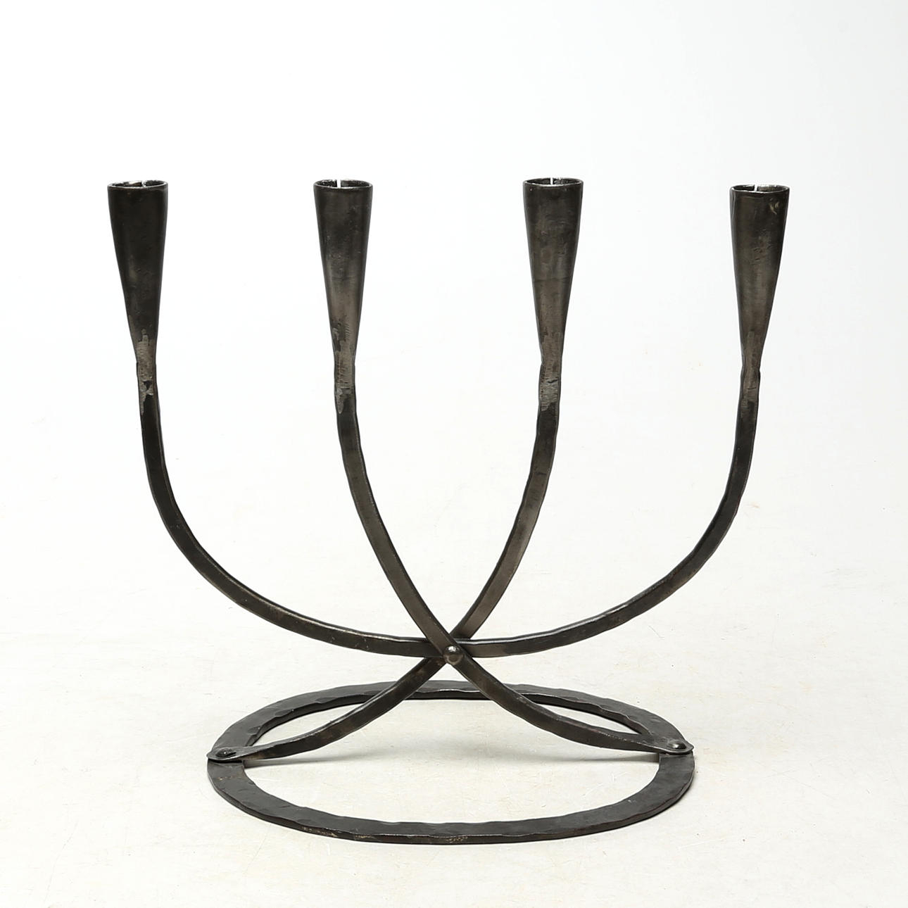 WROUGHT IRON CANDLESTICK, iron.