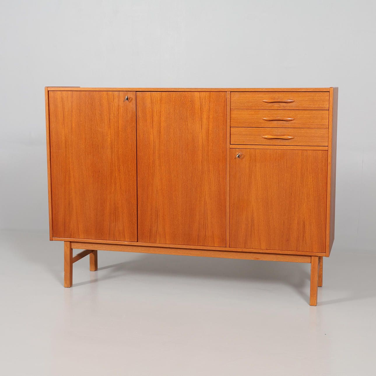 CABINET teak mid-20th century.