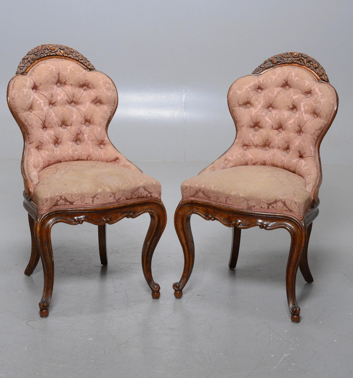 Emmastolar, ett par, 1800-talets mitt.