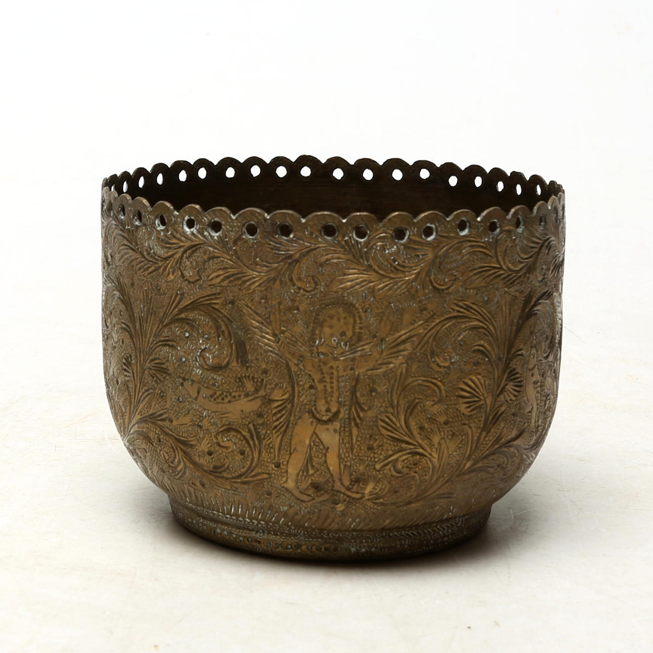 POT/BOWL, brass, likely Persia.