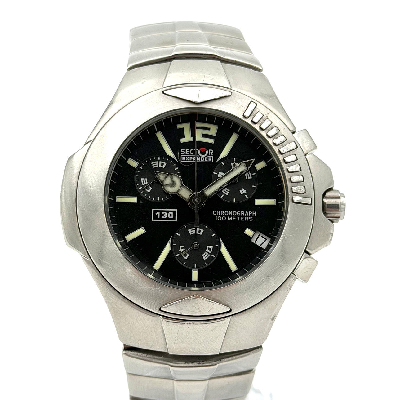 SECTOR EXPANDER, armbandsur, kronograf, quartz, stål.