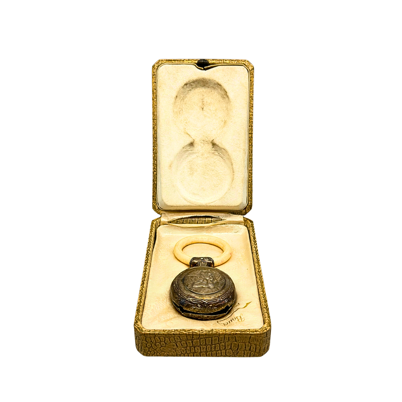 CHILDREN'S RATTLE MADE OF WOOD AND TIN WITH RELIEF AND STORAGE BOX ...
