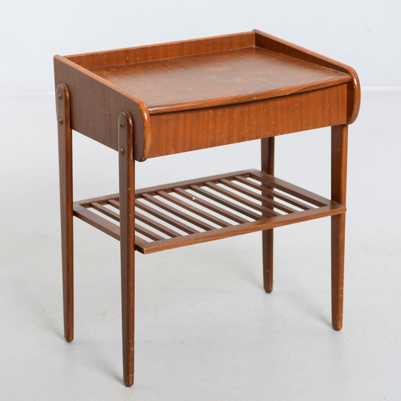 BEDSIDE TABLE, teak, 1950s/1960s.