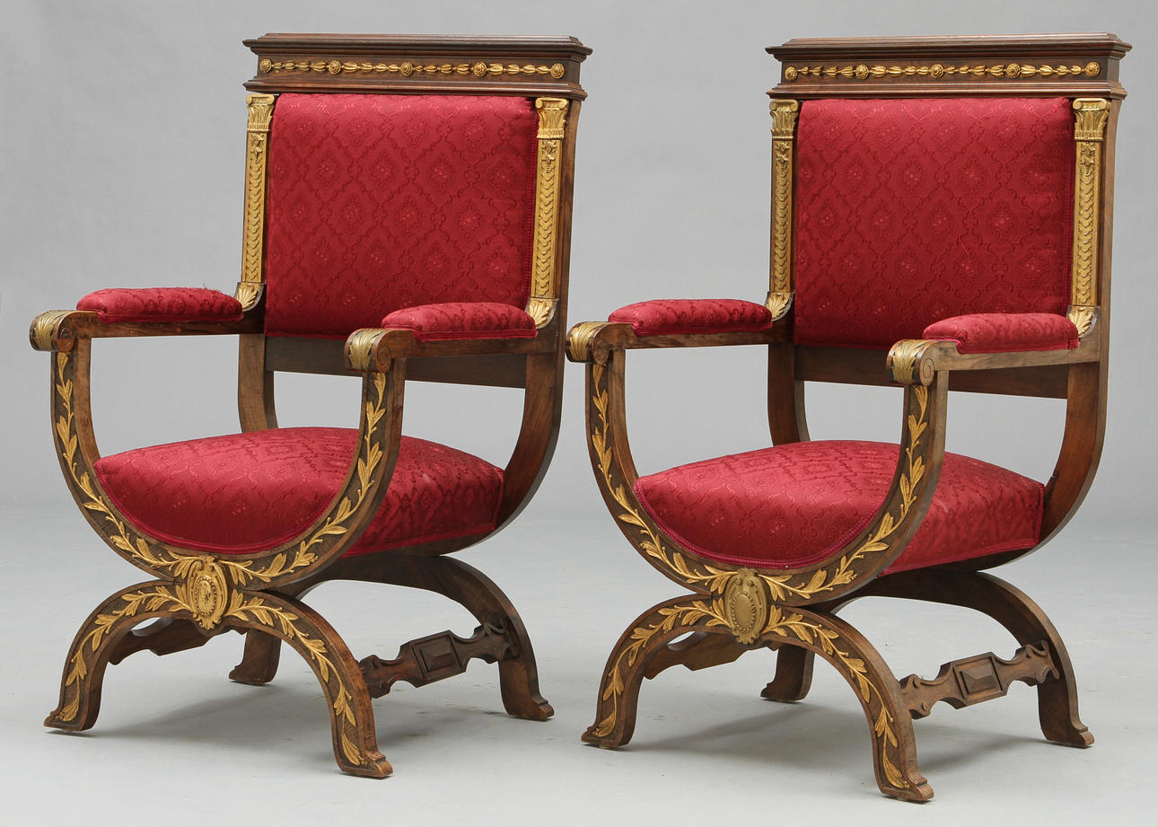 KARMSTOLAR, 2 st, 1900-tal.