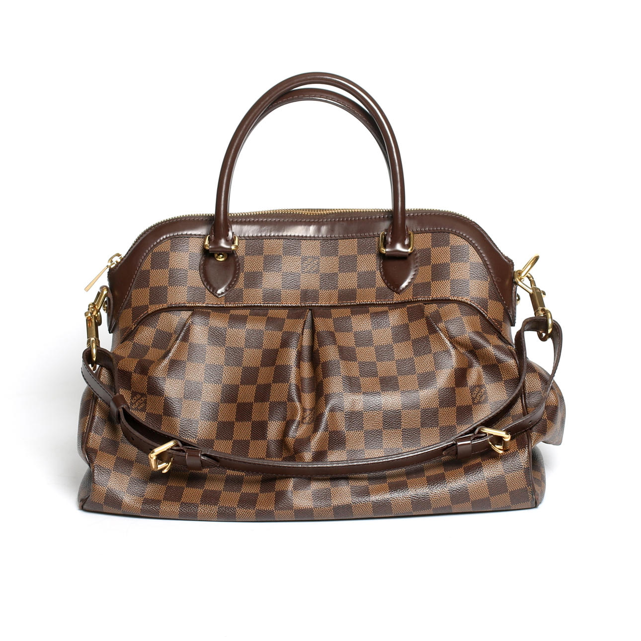 LOUIS VUITTON. Väska, läder och damier canvas, "Trevi GM", Paris, Frankrike, 1900-tal.